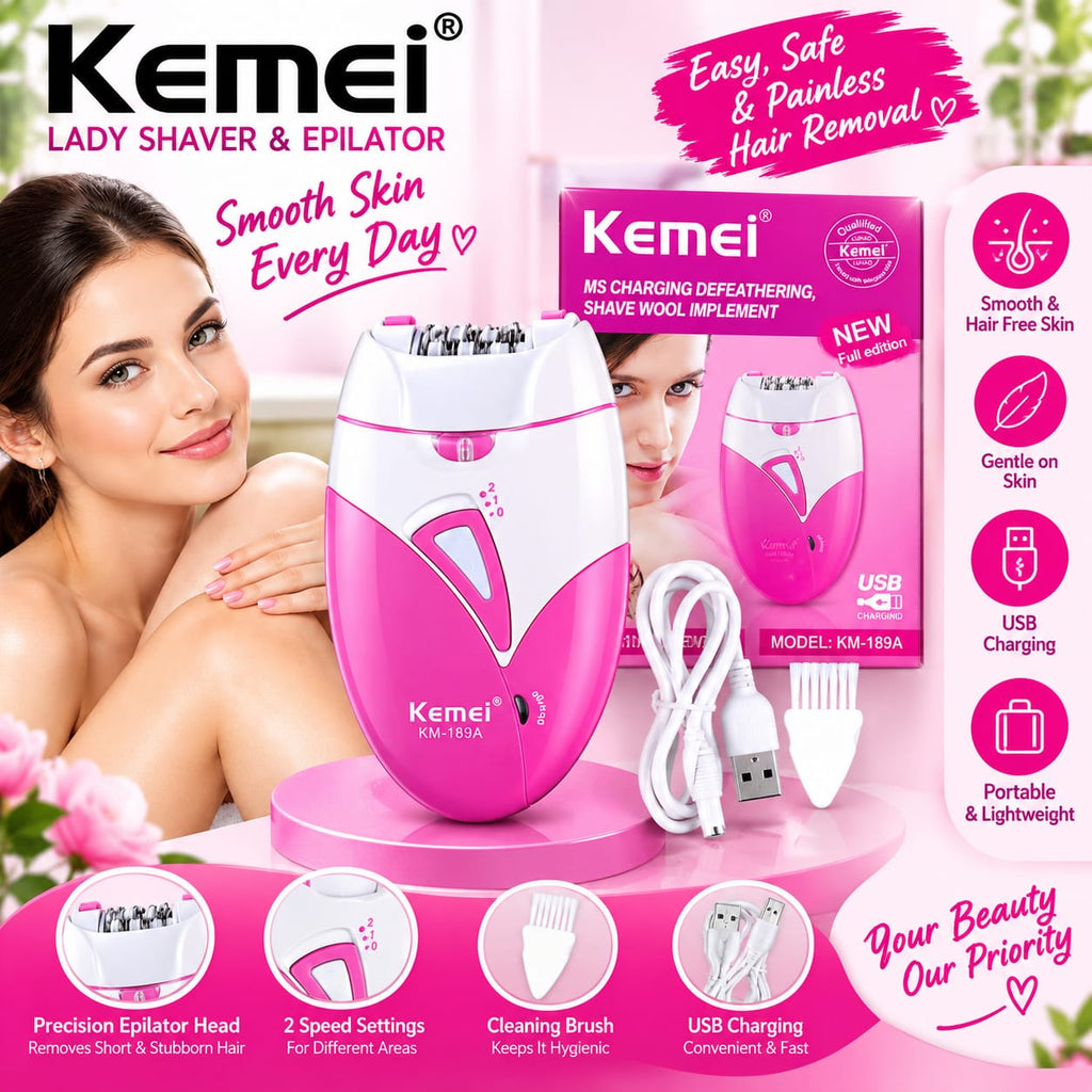 Kemei KM-189A Lady Shaver & Epilator – Smooth & Hair-Free Skin