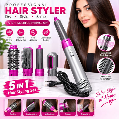 5-in-1 Professional Hair Styler – Multi-Function Hair Dryer & Styling Set