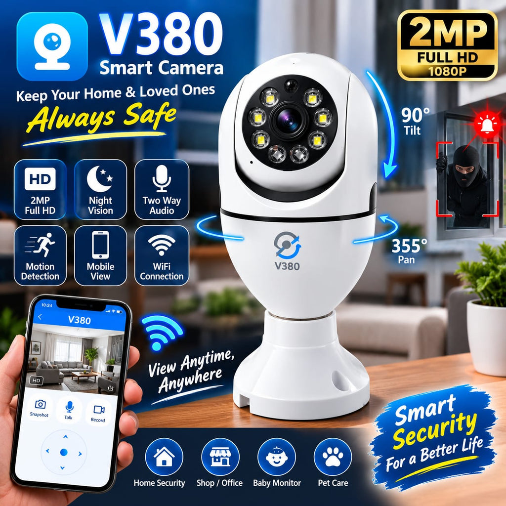 360° WiFi Bulb Security Camera