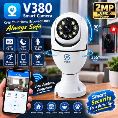 360° WiFi Bulb Security Camera