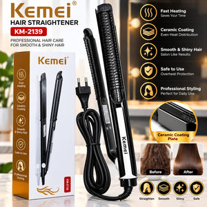 Kemei KM-2139 Professional Hair Straightener – Smooth & Shiny Hair